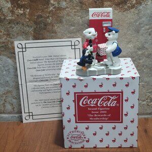 Coca Cola Brand Figurine Issue 2000 Polar Bear Cub Figurine The Rewards of Membe